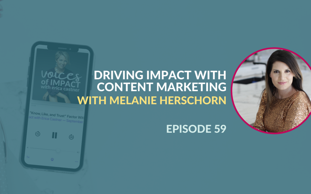 Driving Impact with Content Marketing with Melanie Herschorn – Episode 59 – Voices of Impact Podcast